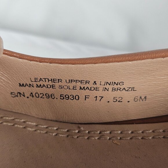 Tory Burch Women Cognac Wedge Pumps 6M Leather Logo, Fall Preppy, Quiet Luxury - Picture 9 of 15